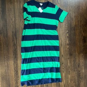 J Crew Striped T-shirt Dress size Large